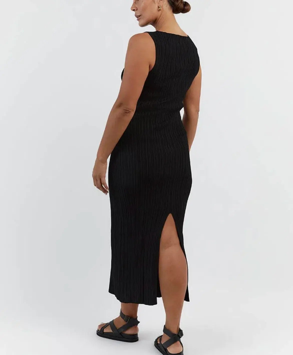 Dissh Sienna Knit Midi Dress Black Size L / AU 12 photo 2
