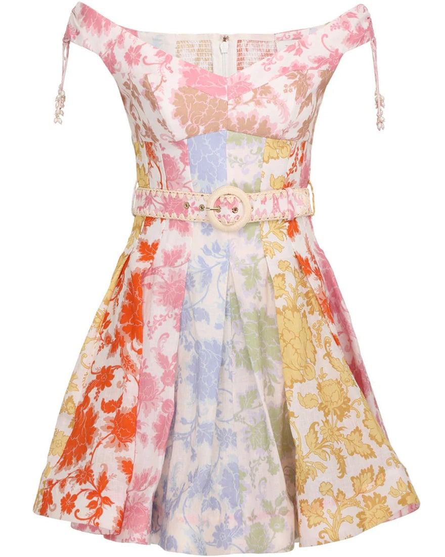 Zimmermann Postcard Spliced Mini Dress photo 2
