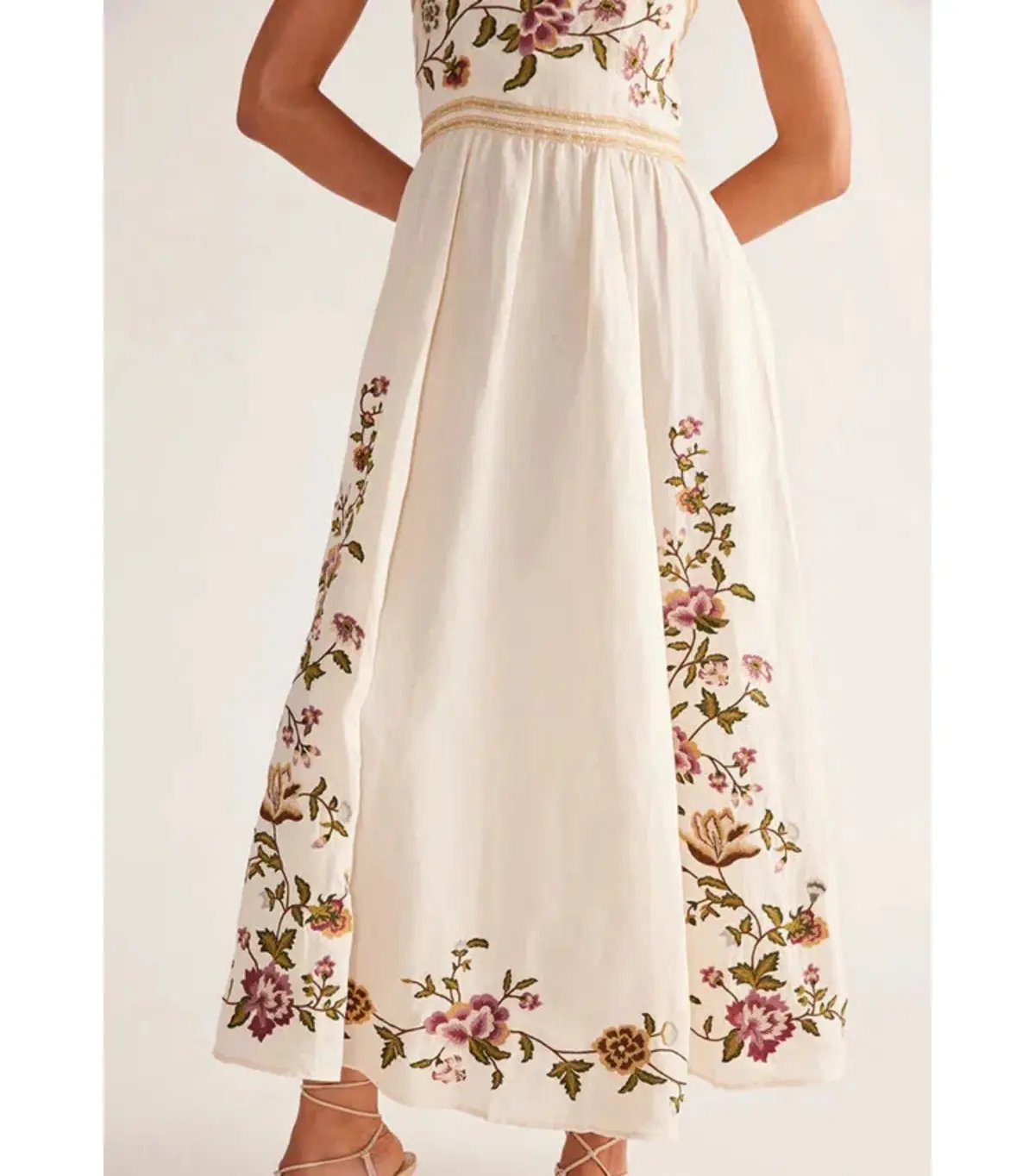 Mos The Label Camille Maxi Dress Ivory Size M / AU 10 photo 4