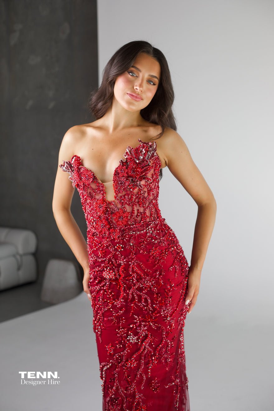 Albina Dyla Aura Couture Gown - Red photo 2