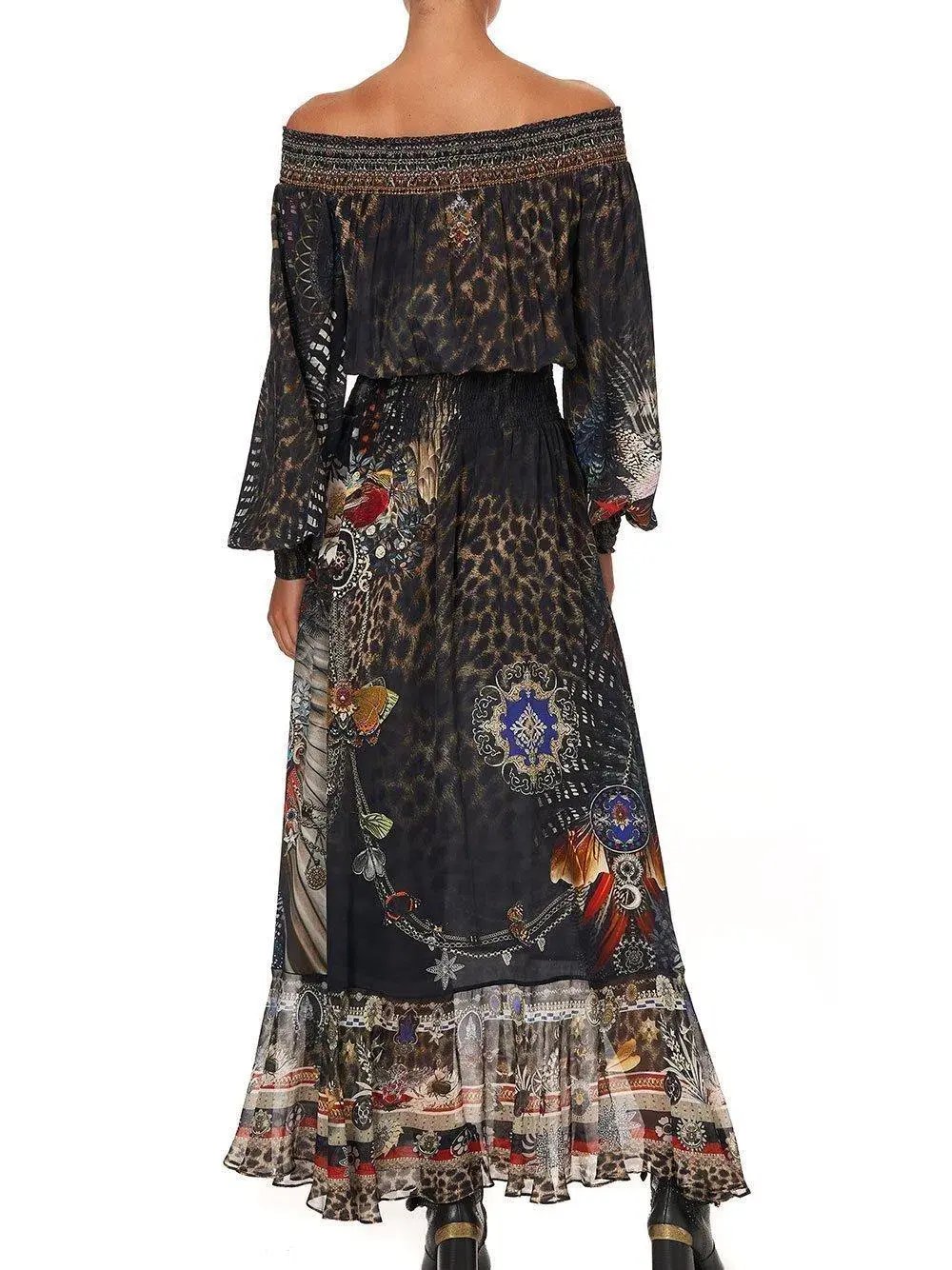 Camilla Treasure Chaser Off Shoulder Shirred Dress XXL photo 2