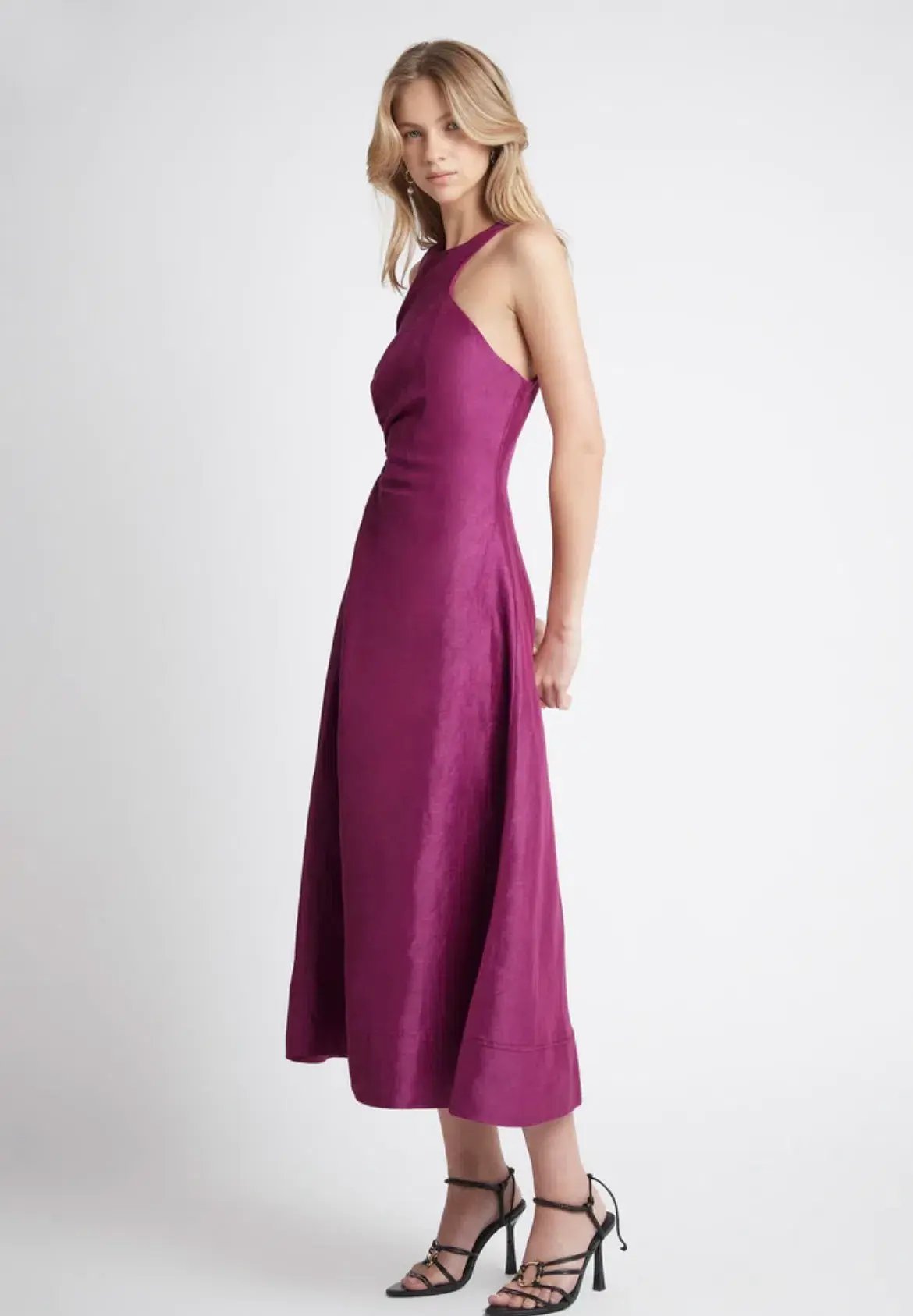 Aje Chateau Cut Out Dress Purple Size 10 photo 6