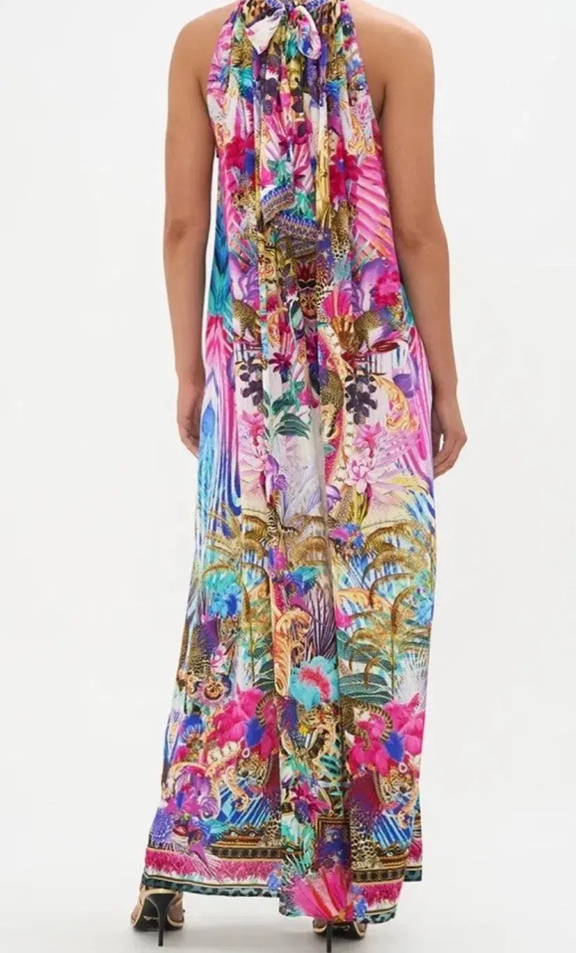 Camilla Tie Neck Long Dress Merry Go Round One Size Silk Dress photo 3