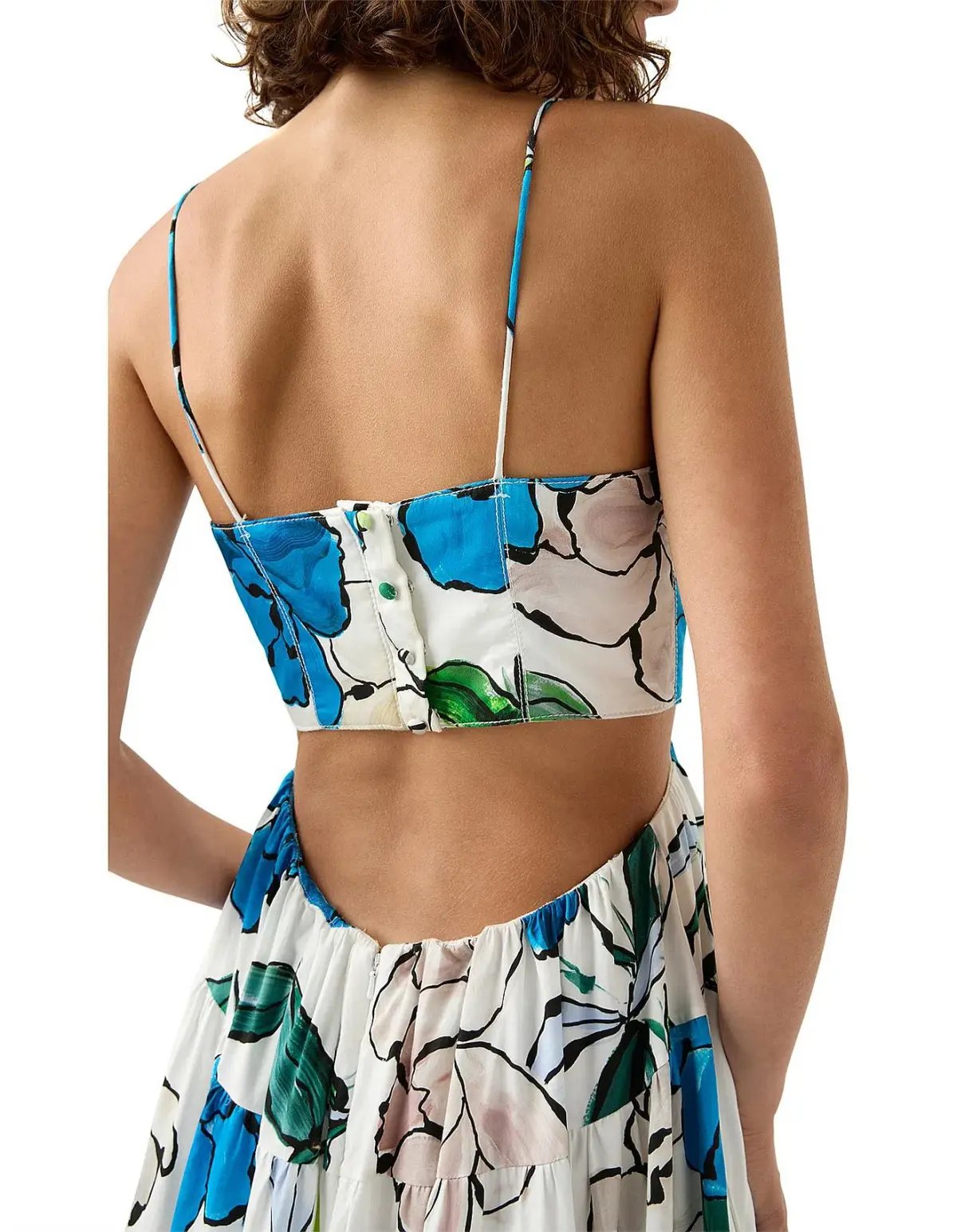Aje Botanical Tiered Midi Dress Size 8 photo 3