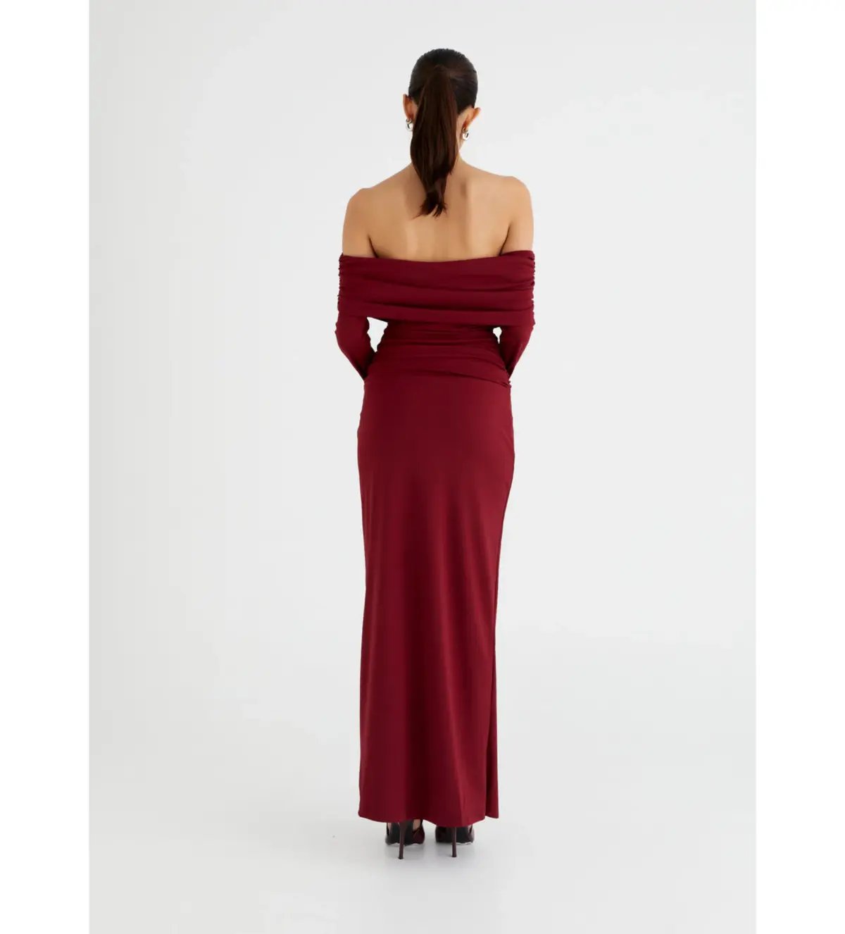 Benni Lorena Maxi Dress in Merlot Size 10 photo 2