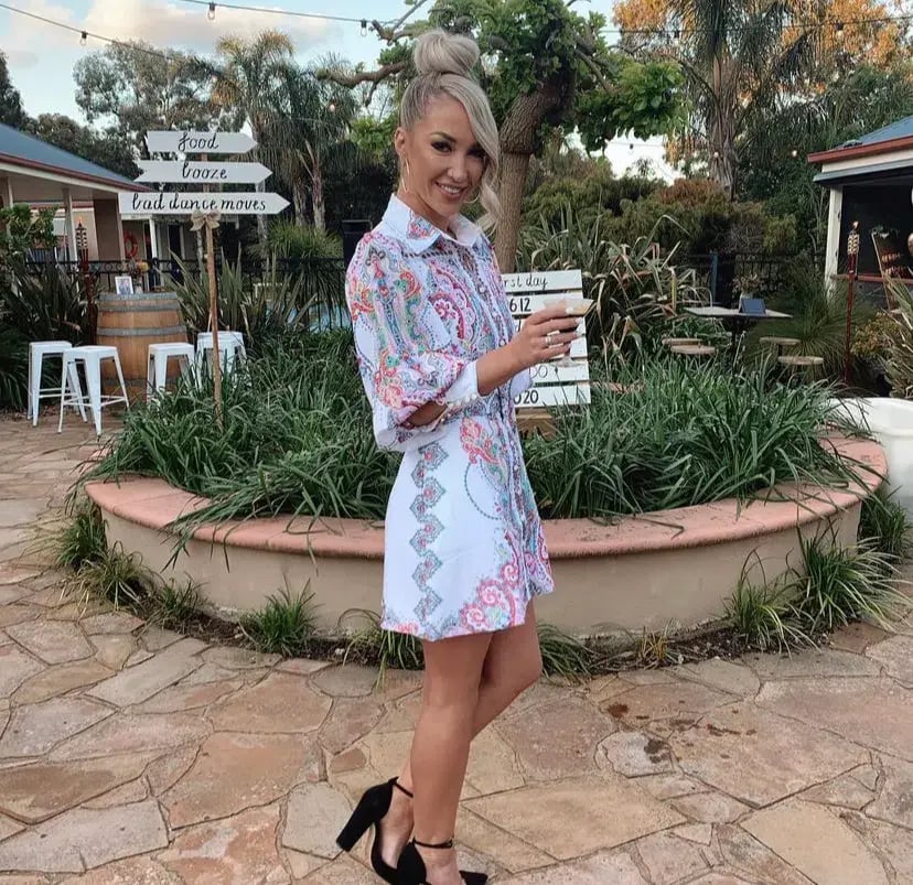 Zimmermann Ninety Six Shirt Dress Print Size 6 photo 4