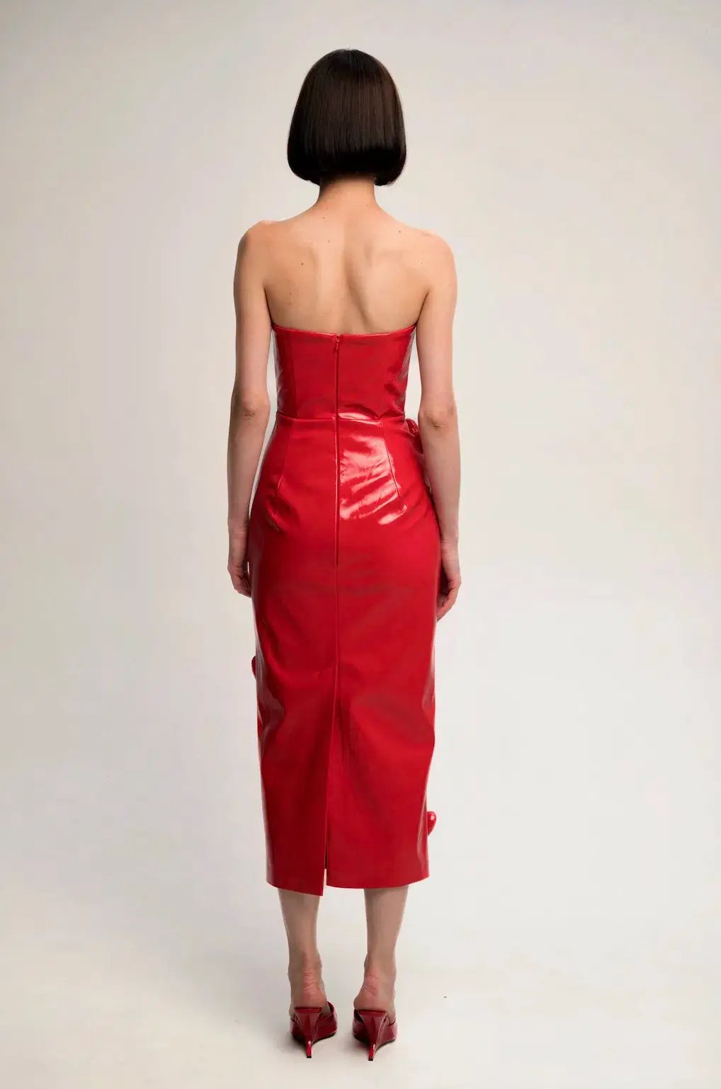 Cult Naked Love Killa Dress in Red Patent Size 8 photo 2