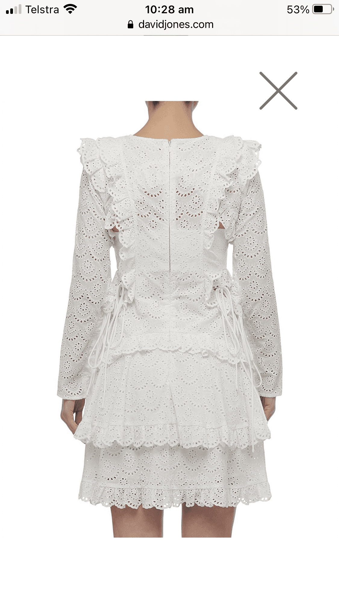 Thurley Ebony Dress - white - size 14 photo 2
