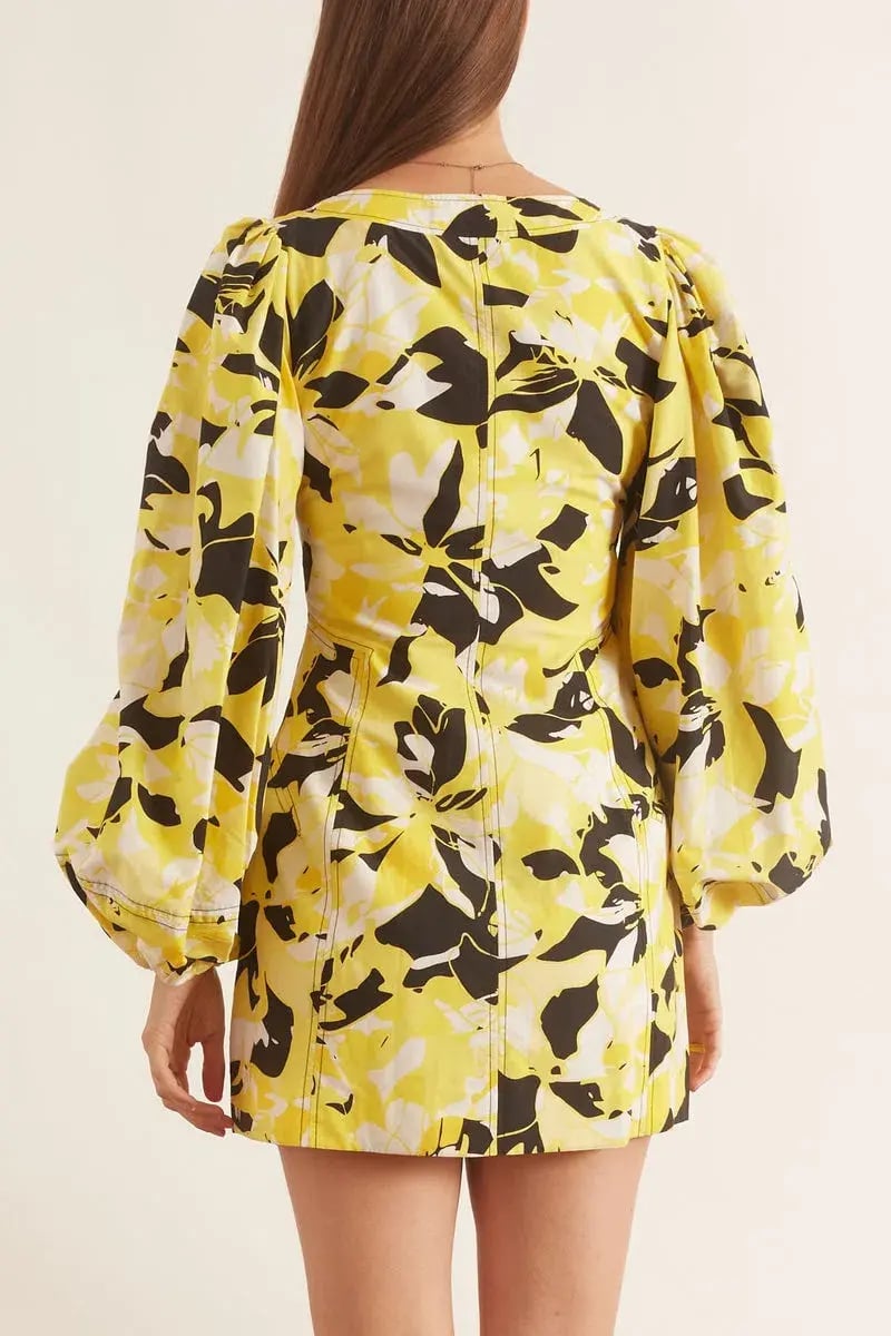 Camilla and Marc Aldea Puff Sleeve Mini Dress Print Size 12 photo 3