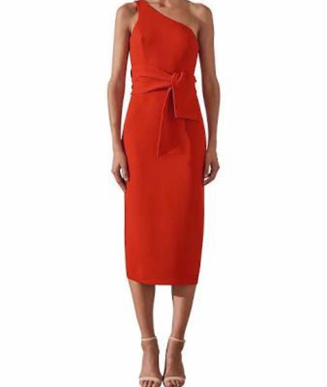Shona Joy Bryant One Shoulder Red Mini Sz 6 photo 2