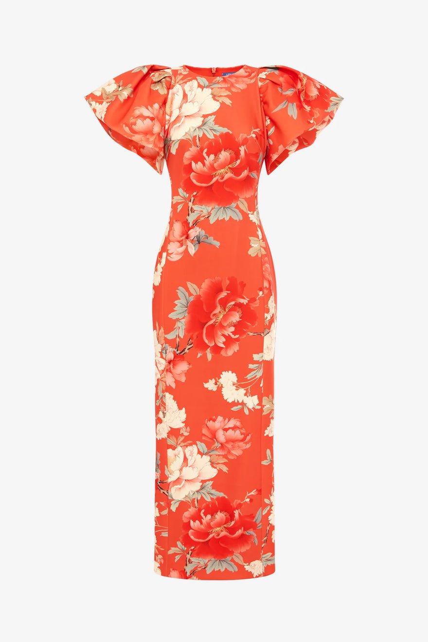 Leo Lin Lucinda Printed Maxi Dress - Saffron Peony Print photo 4