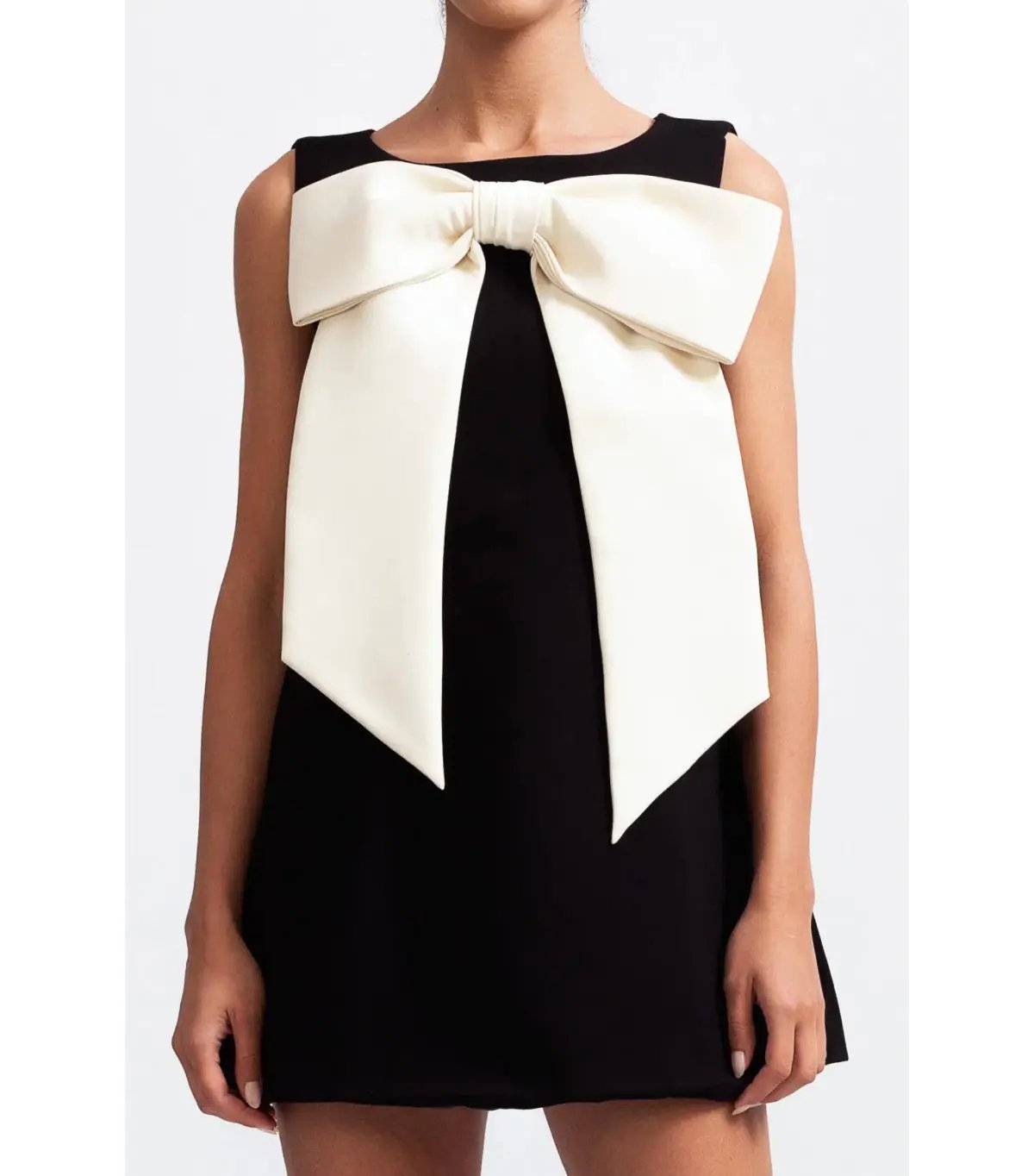 Sierra Darien Sleeveless Massive Ribbon Mini Dress in Black Size AU 8 photo 3