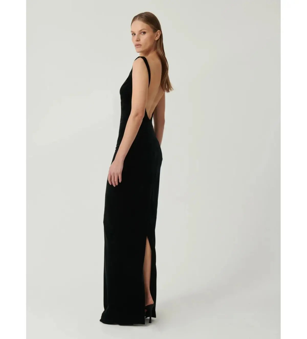 Effie Kats Verona Gown Black Velvet Size AU 6 photo 5