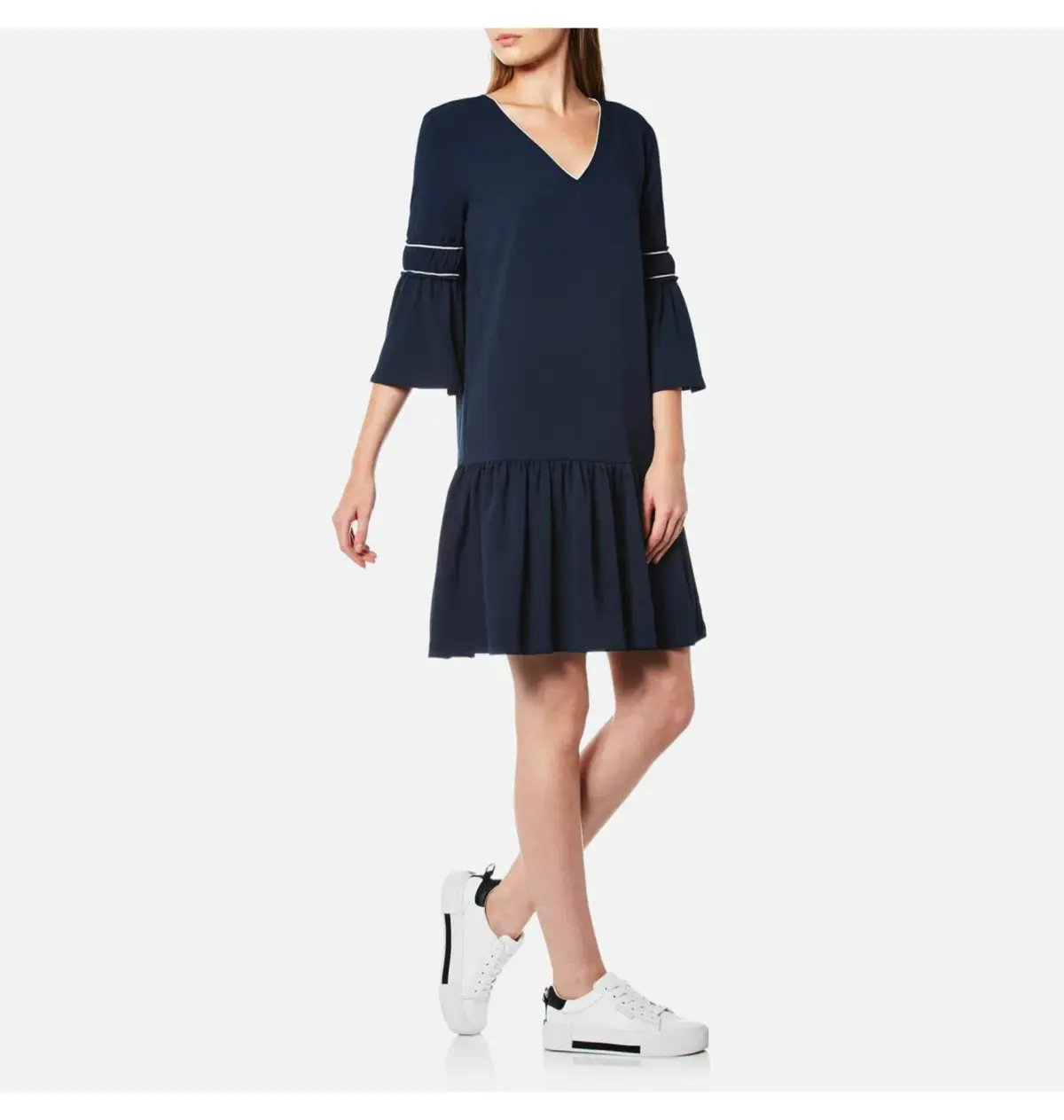BARIANO Navy full length formal dress photo 35