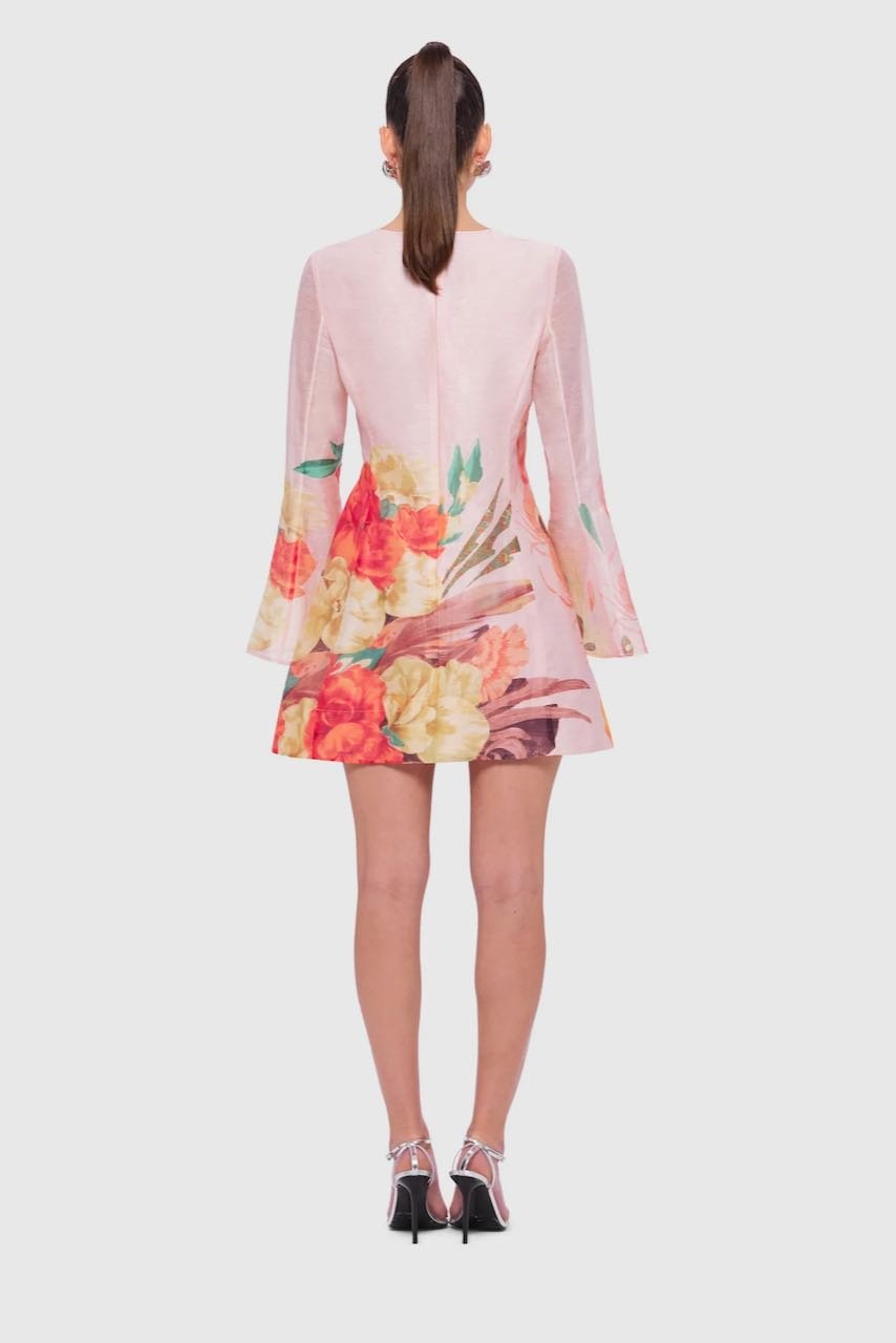 LEO LIN SUZANNE BELL SLEEVE MINI DRESS - EUPHORIA PRINT photo 3