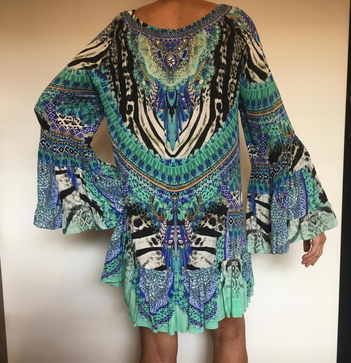 Camilla Mini Dress Blue Size 12 photo 2