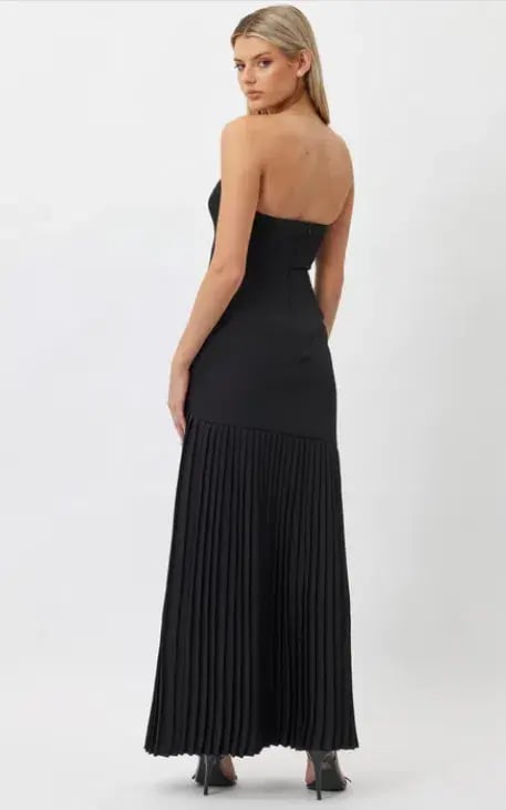 Bianca & Bridgett Mara Pleated Maxi Dress in Black Size 10 photo 3
