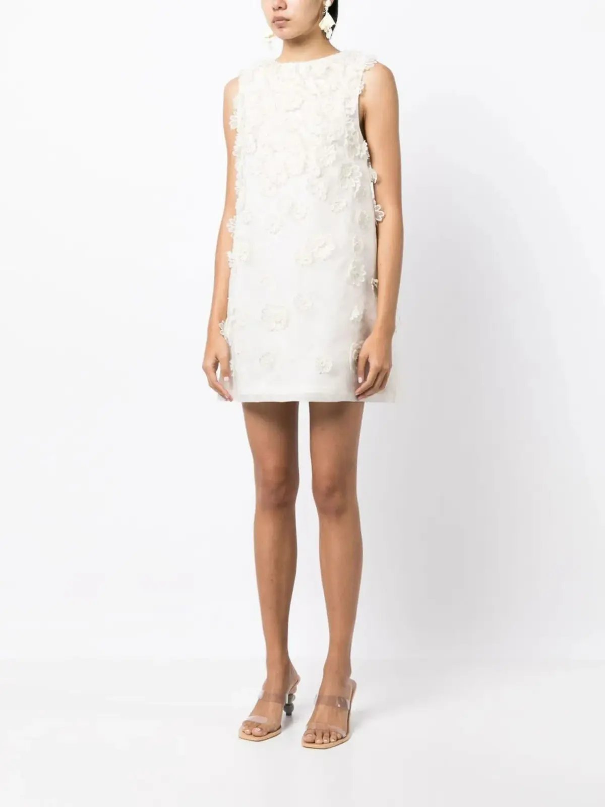 Rachel Gilbert Lorie Mini Dress In Ivory Size AU 8 photo 2