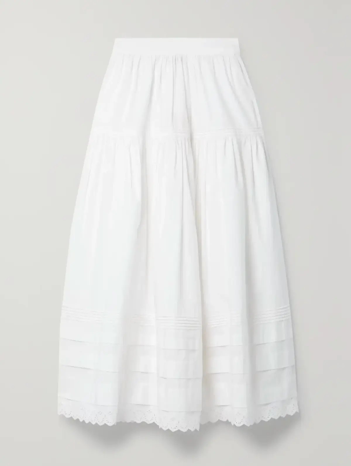 DÔEN Sebastiane White Midi Skirt Size 10 photo 3