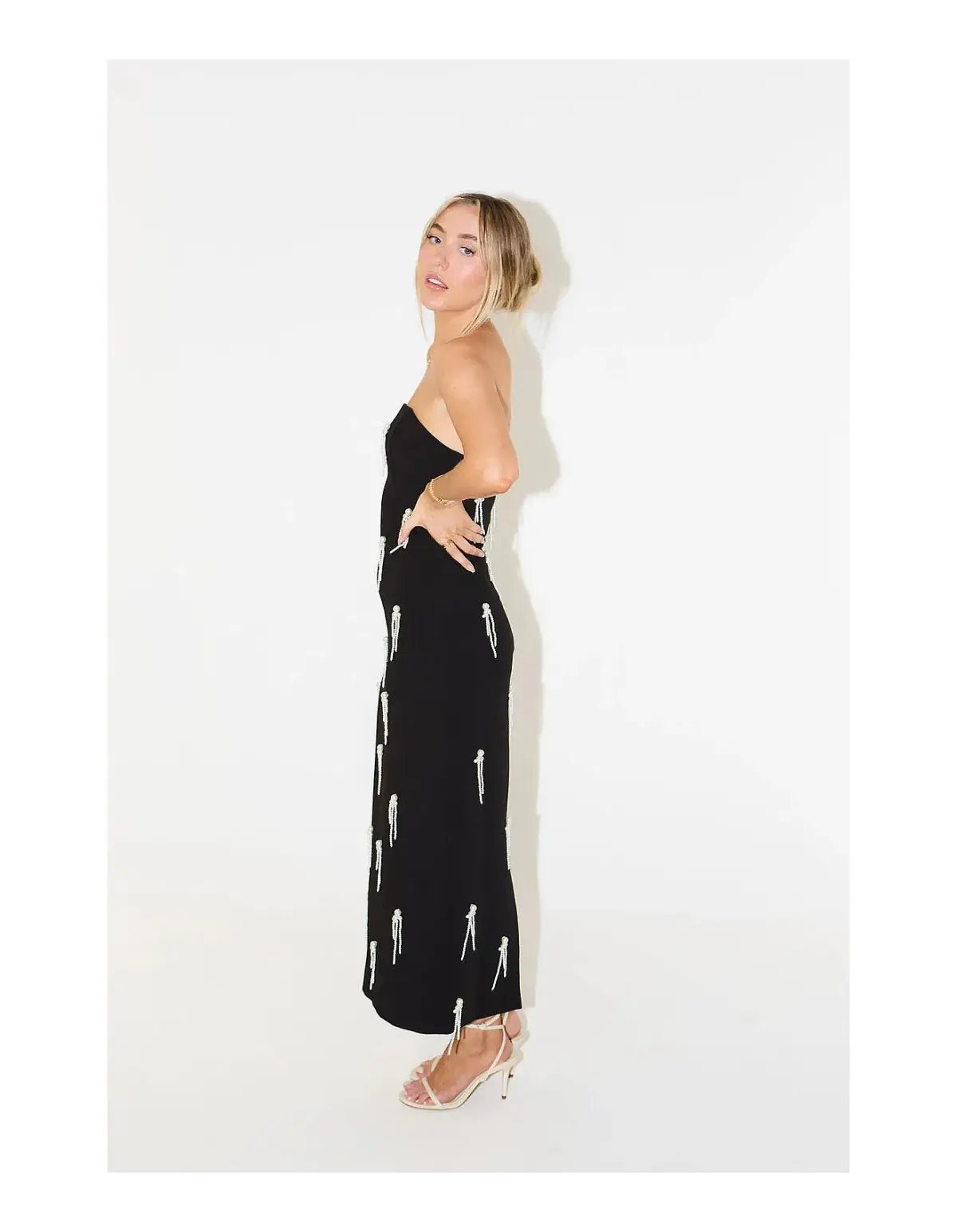 Odd Muse The Ultimate Muse Embellished Midi Dress Black Size S / AU 8 photo 3