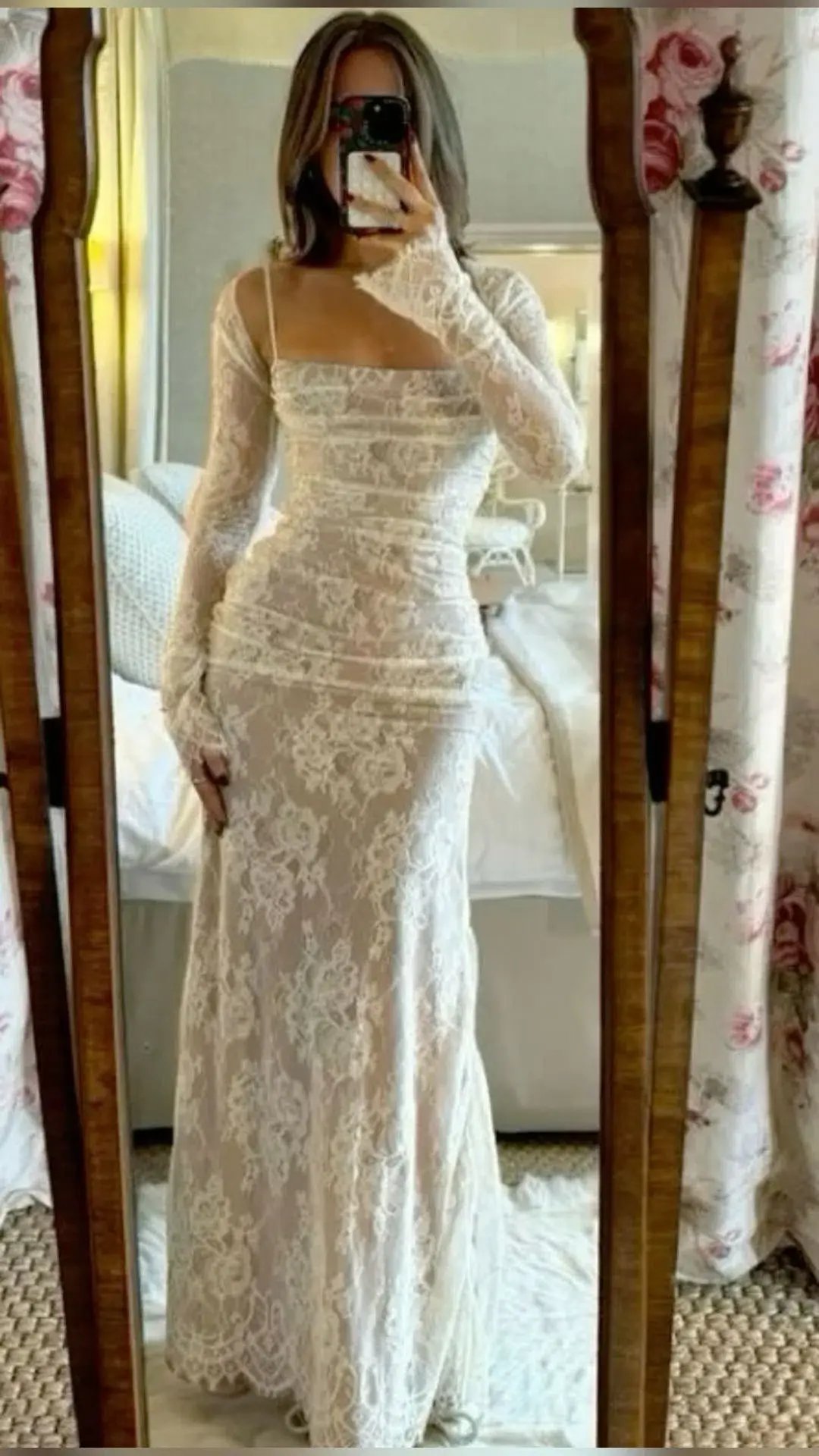 House of CB Artemis Lace Maxi Dress in Vintage Cream Size 10 photo 4