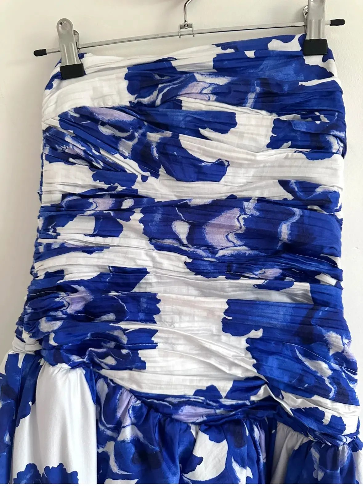 Aje Behold Maxi Dress Bodly Blooming Cobalt Size 14 photo 6