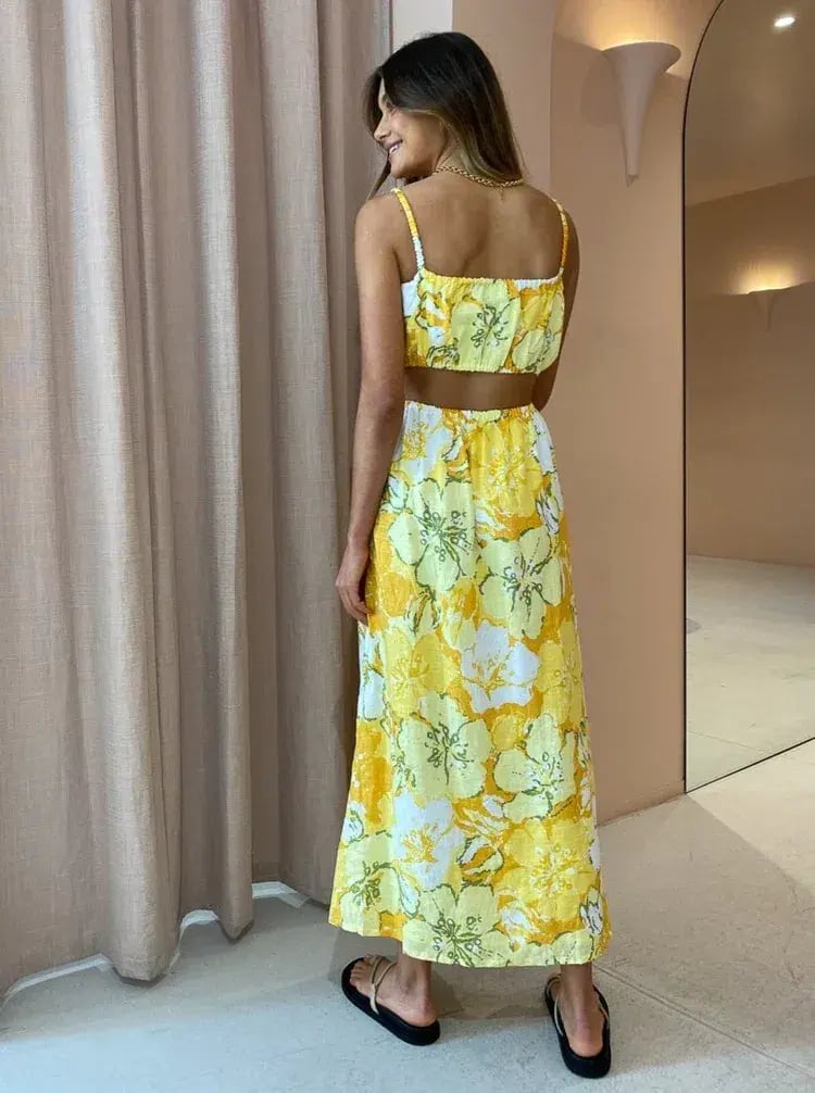 Faithfull the Brand El Rio Maxi Dress Loretta Floral Print Size 8 photo 2