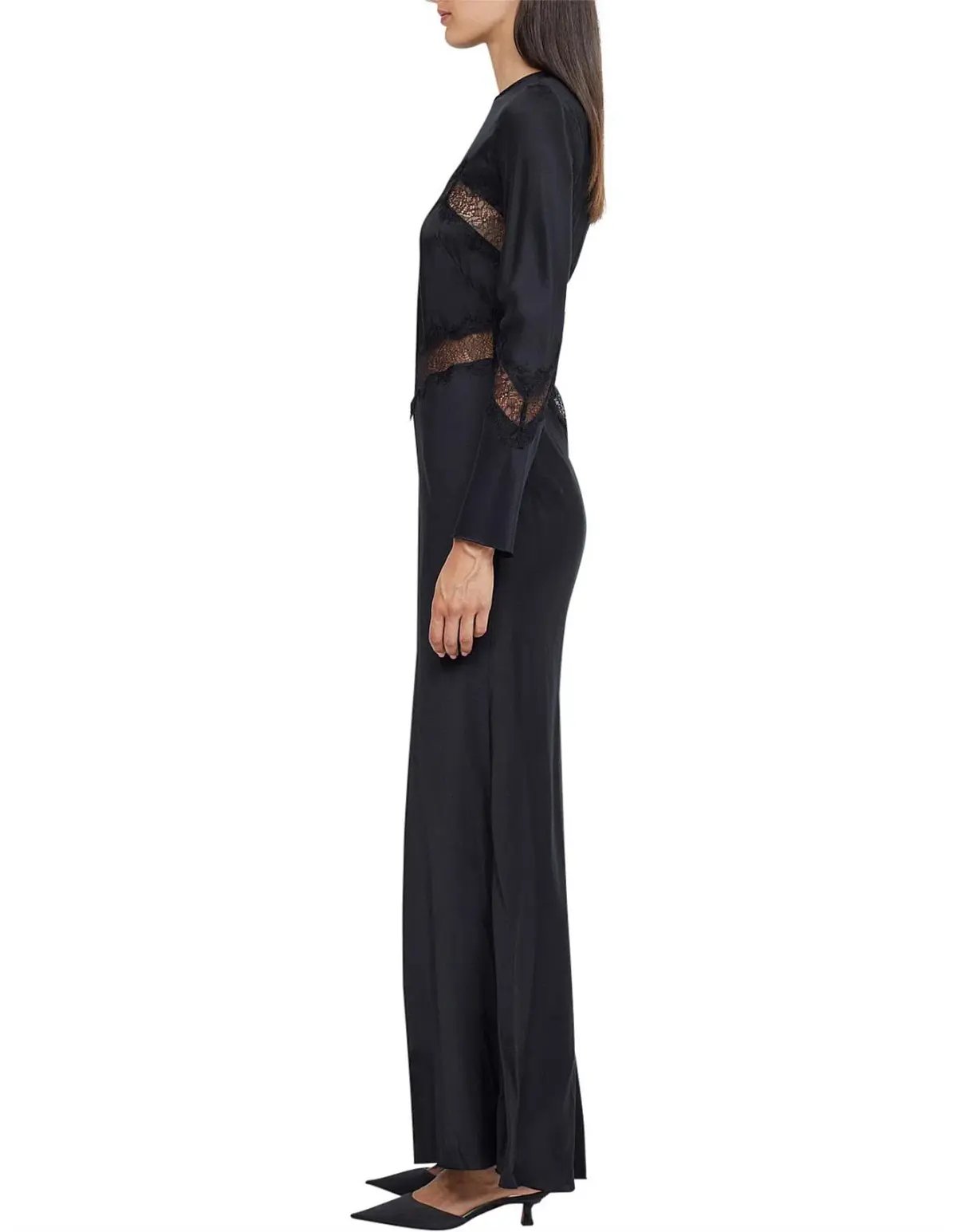 Bec and Bridge Spencer Lace Long Sleeve Black Maxi AU Size 8 photo 2