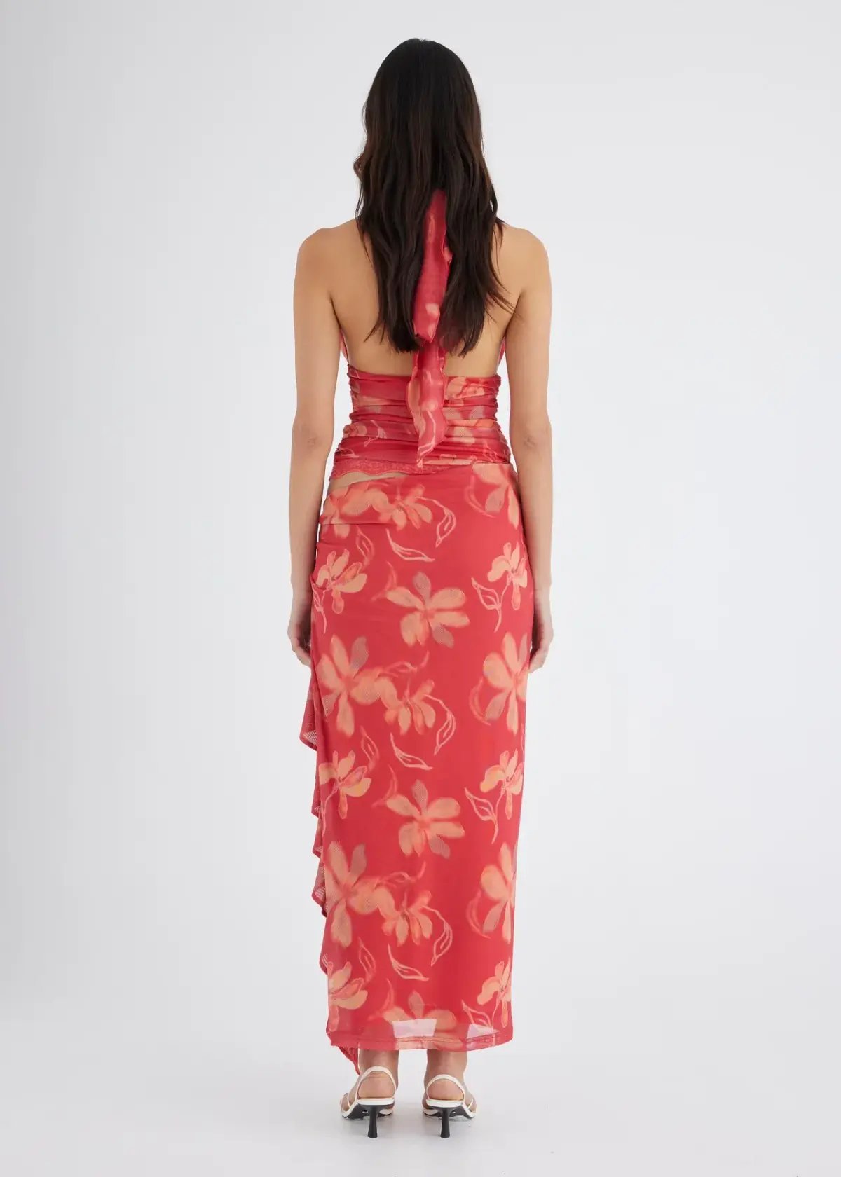 Benni Penelope Maxi Dress in Hibiscus Size AU 10 photo 4