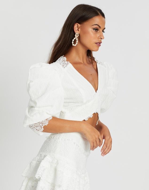 Mossman Havana Nights Top White Size 6 photo 5