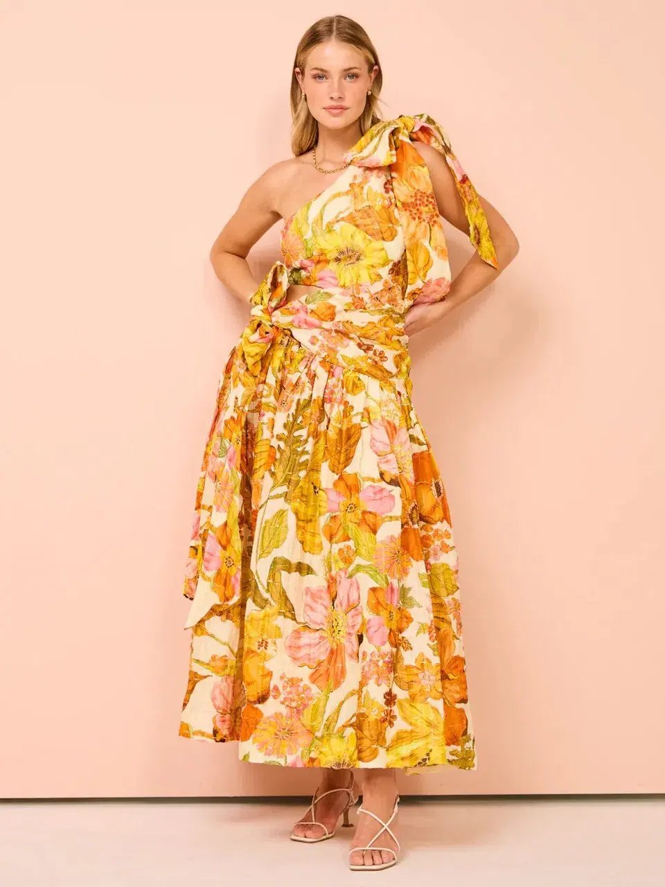 Alemais Silas One Shoulder Maxi Gown Multi Size 8 photo 2