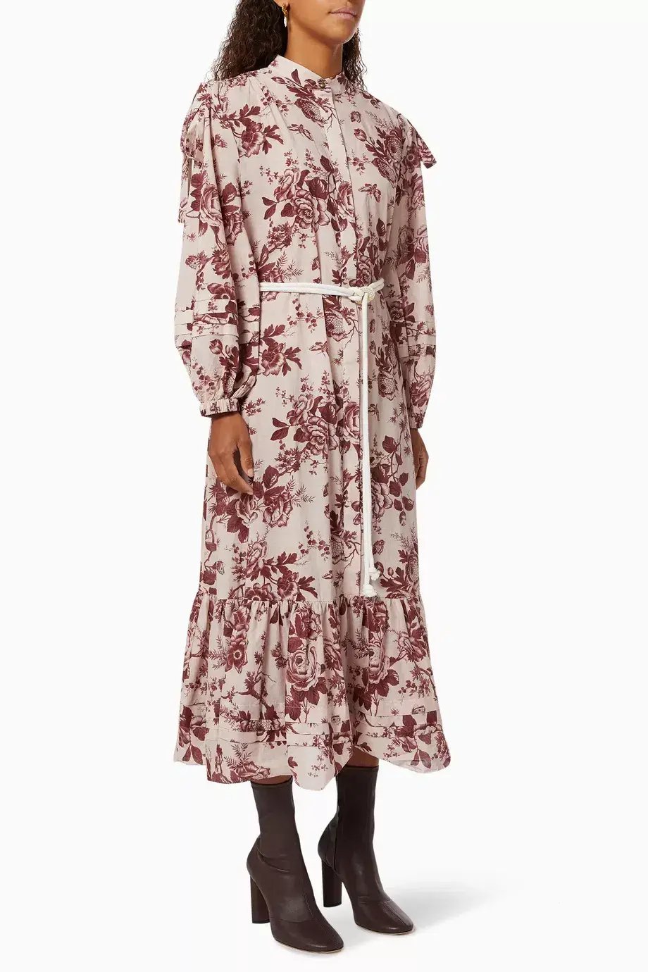Alemais Heathier Tie Shoulder Dress Print Size AU 12 photo 3