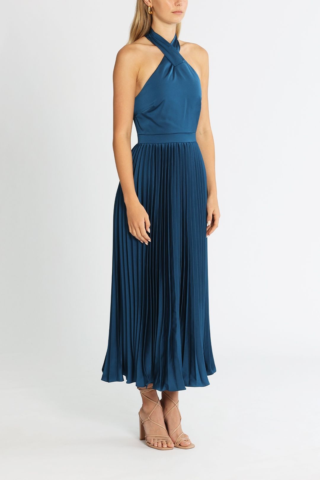 Pleated Halter Midi photo 2