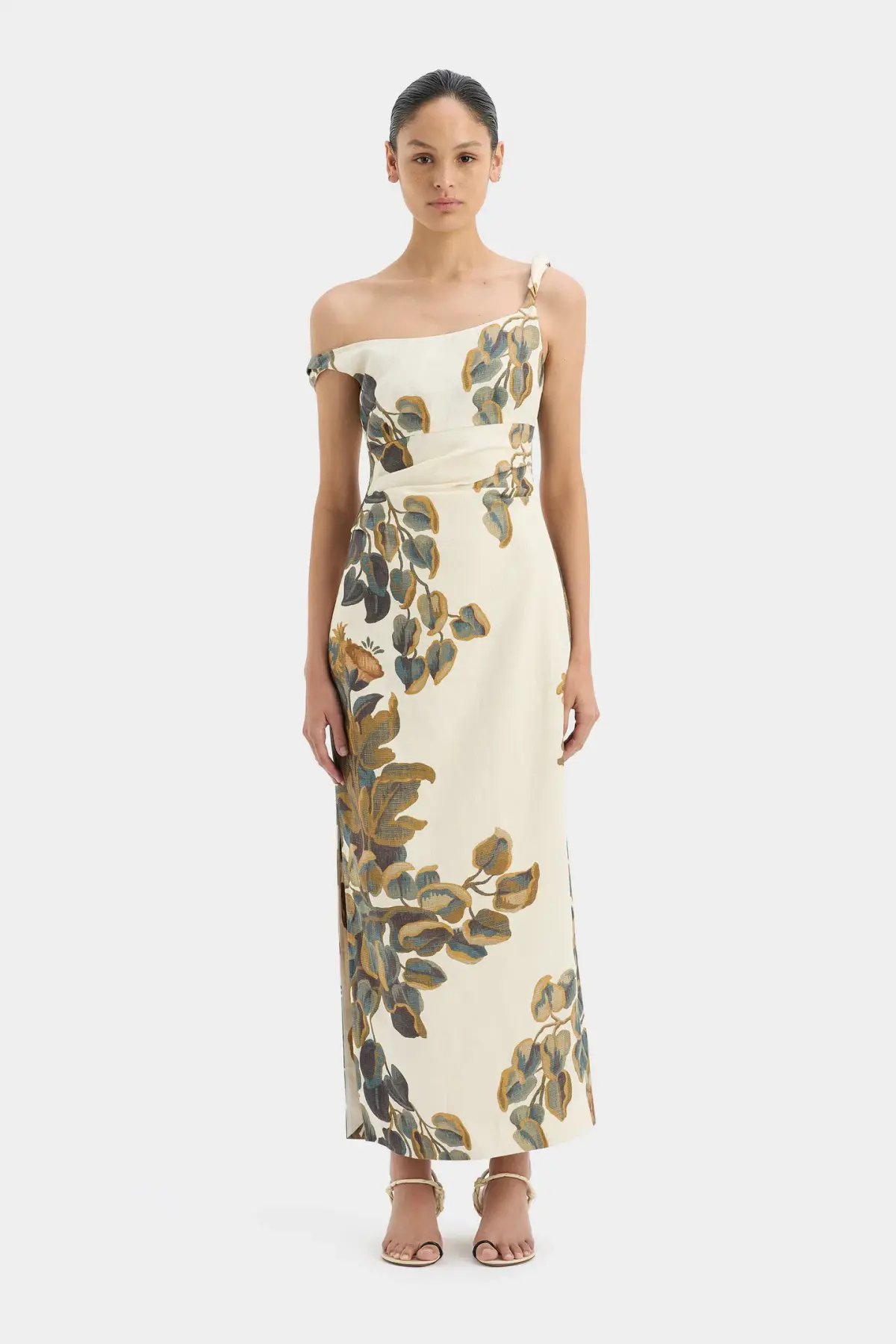 Sir the Label Evalita Twist Midi Dress Pine Valley Print Size 3 / AU 12 photo 2