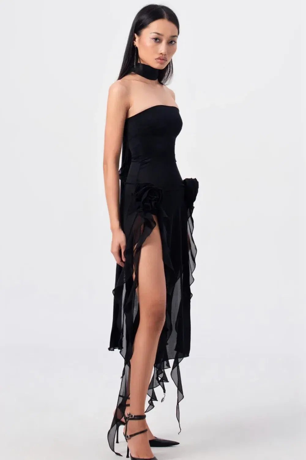 Fanci Club The Thieves Evening Dress Black Size S/Au 8 photo 2