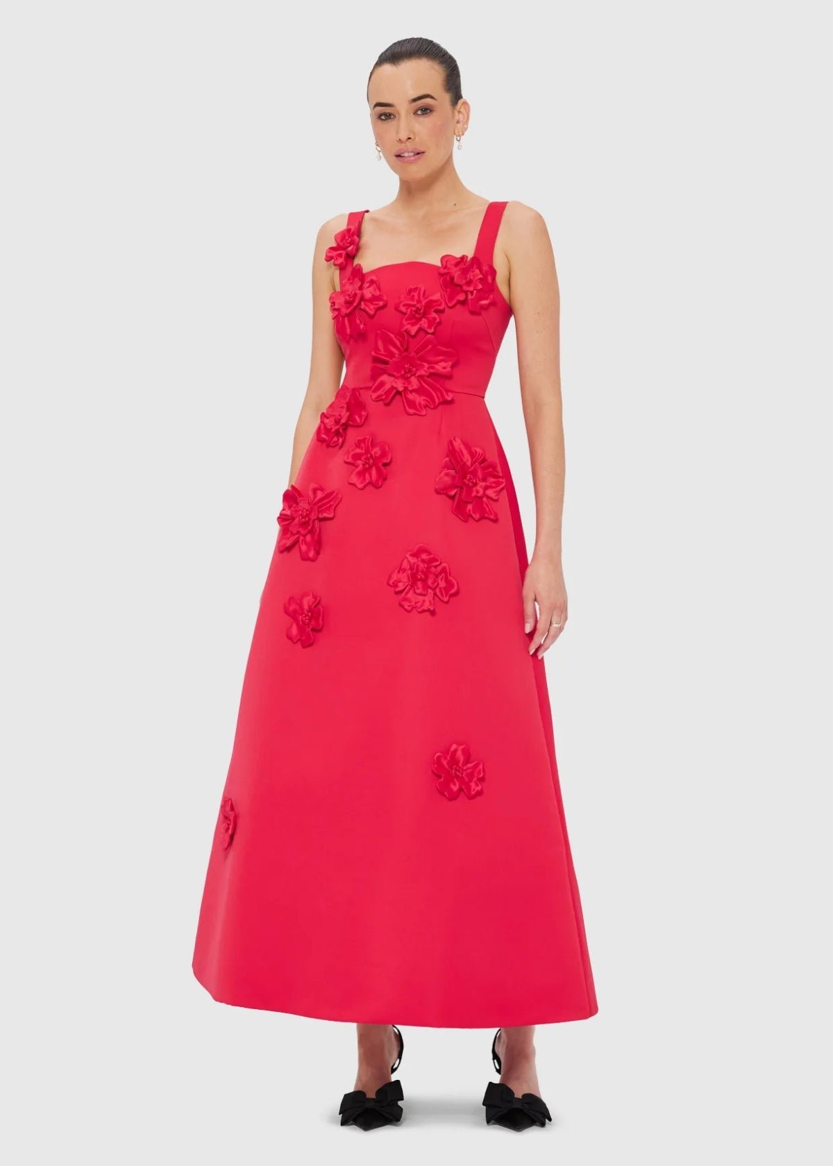 Rianne Floral Applique Maxi Dress in Rosa photo 2