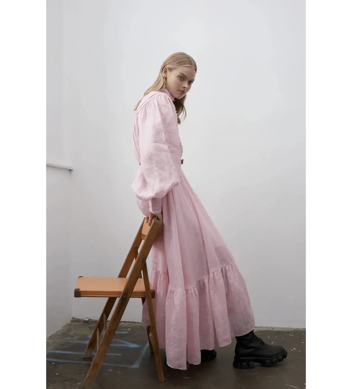 Alemais Halcyon Midi Dress in Pink Size 8 photo 3