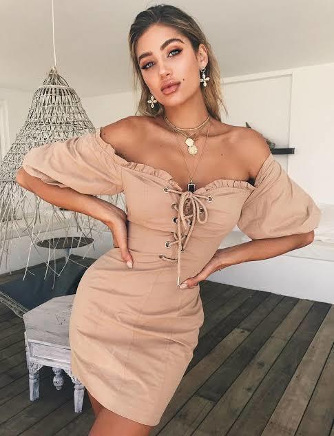 I Am Gia Alya Dress Brown Size 8 photo 3