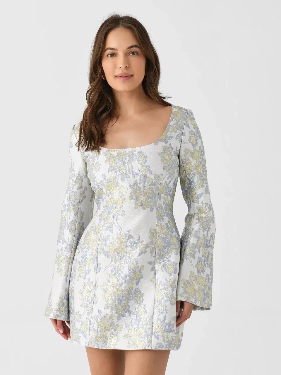 ANNA QUAN Margot Dress in Water Lillies Blue Size 8 AU photo 2