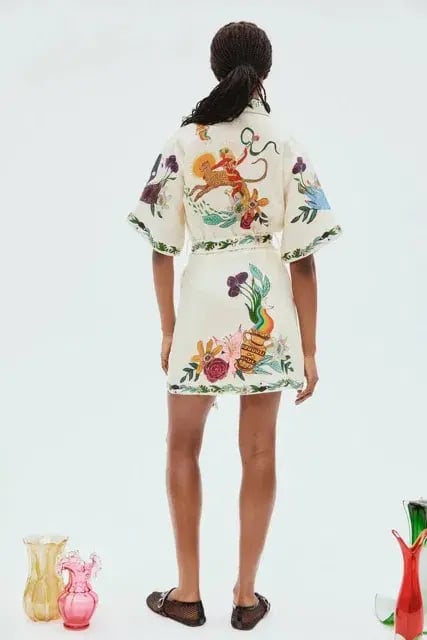 Alemais  - Meagan Mini Dress Print - Size 10 (fits 8 - 10) photo 3