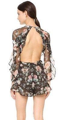 Zimmermann Master Flute Playsuit Black Floral Size 0 / AU 8 photo 9