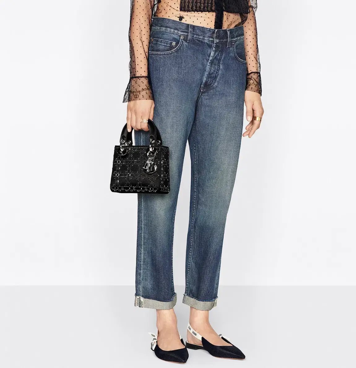 Lady Dior Mini Black Satin photo 2