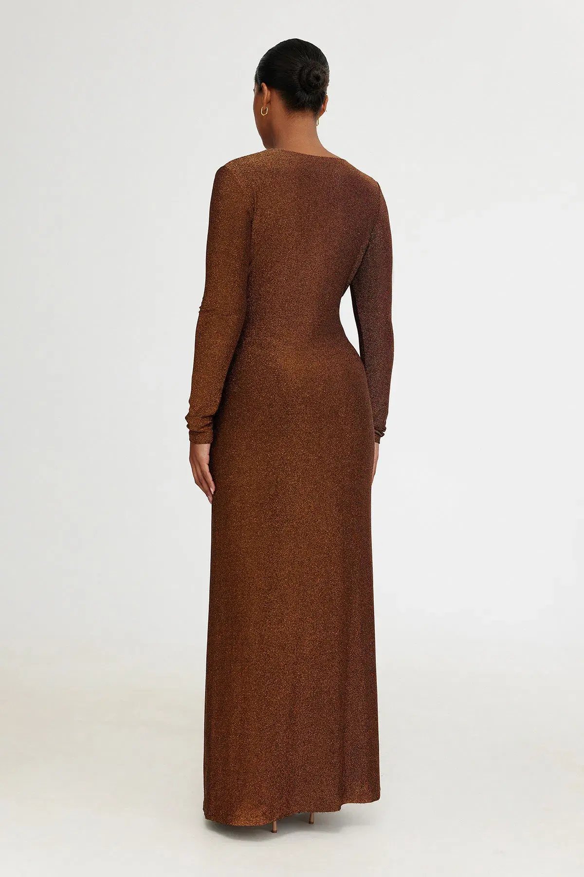 Significant Other Kyla Long Sleeve Dress in Bronze Size 8 photo 2