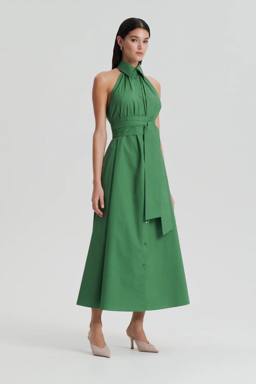 Scanlan Theodore Parachute Sleeveless Shirt Dress - Green photo 2