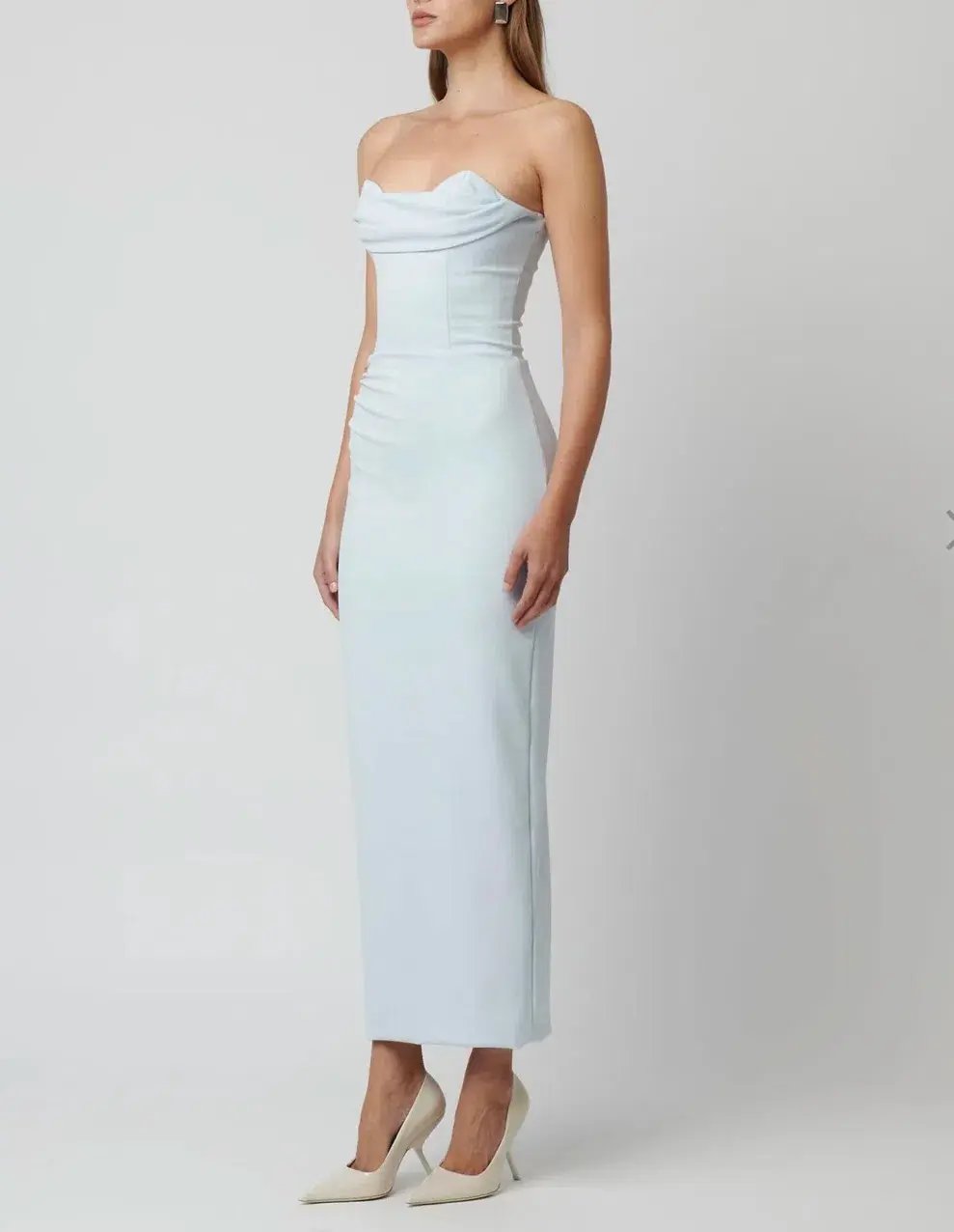 Effie Kats Rozela Midi Dress Ice Blue Size 12 photo 3