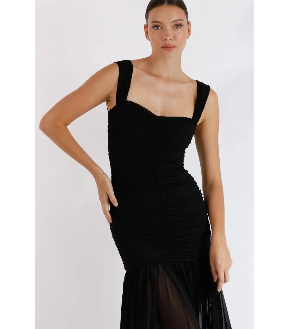 Pasduchas New Horizons Hourglass Midi Dress Black Size AU 8 photo 2