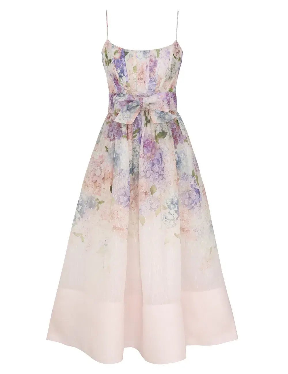 Zimmermann Dawning Corset Midi Dress Multi Hydrangea Size 3 / AU 14 photo 4
