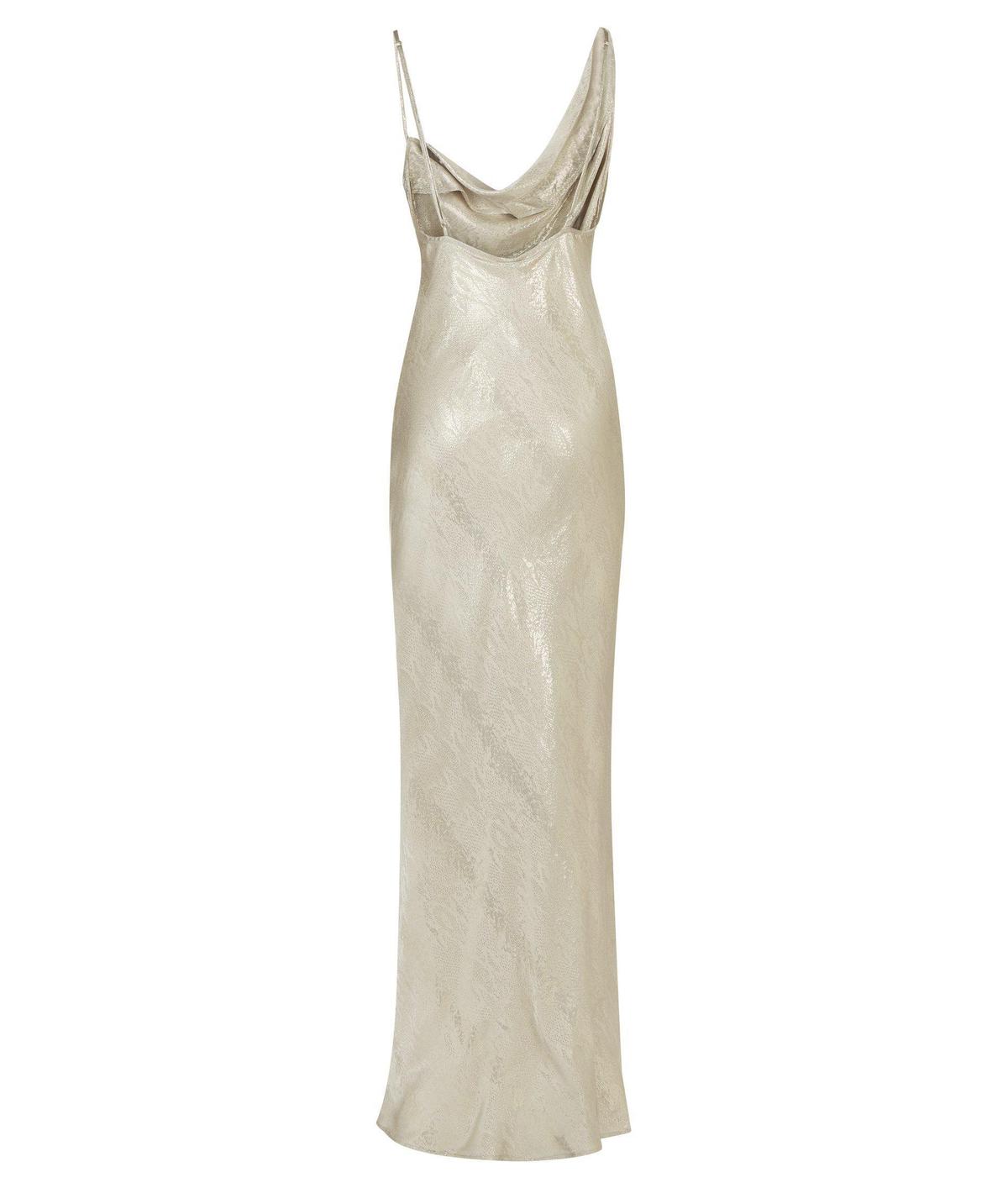 Rat & Boa Gaia Slip Dress Metallic Silver Size 8 photo 8