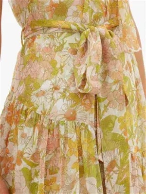 Zimmermann Super Eight Floral-print Silk-chiffon Dress - Pink Multi photo 5