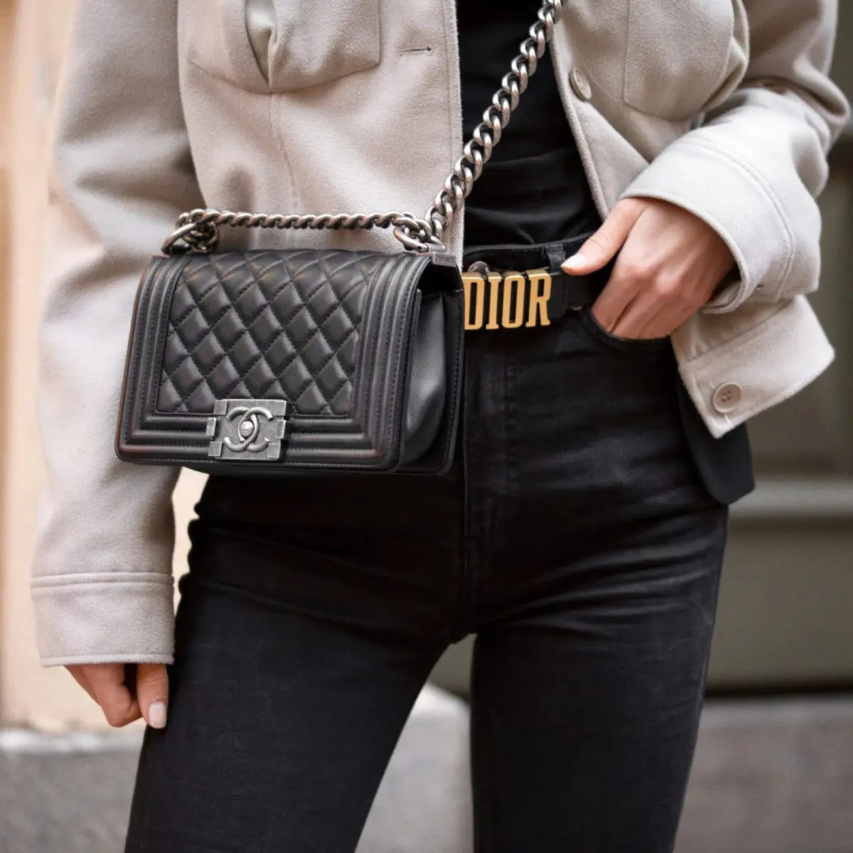 Dior 2022 D Fence Belt Black 80cm photo 4